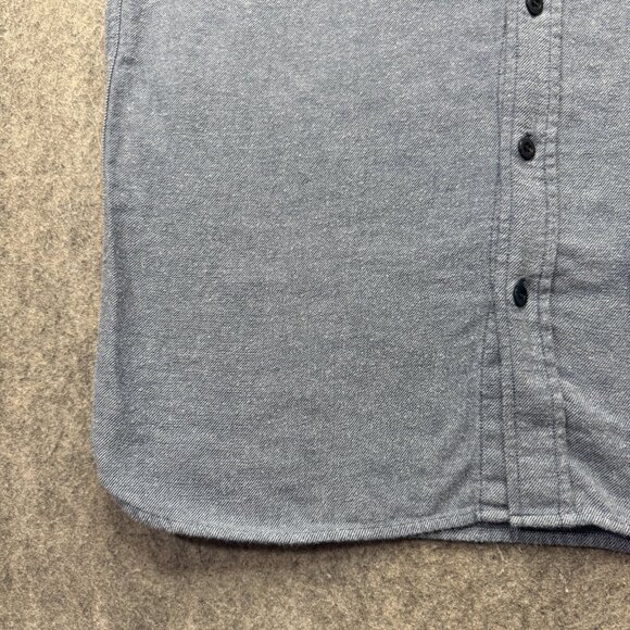 Outerknown Chambray Shirt Men M Blue Long Sleeve Utility Pocket Button Up - Picture 4 of 14